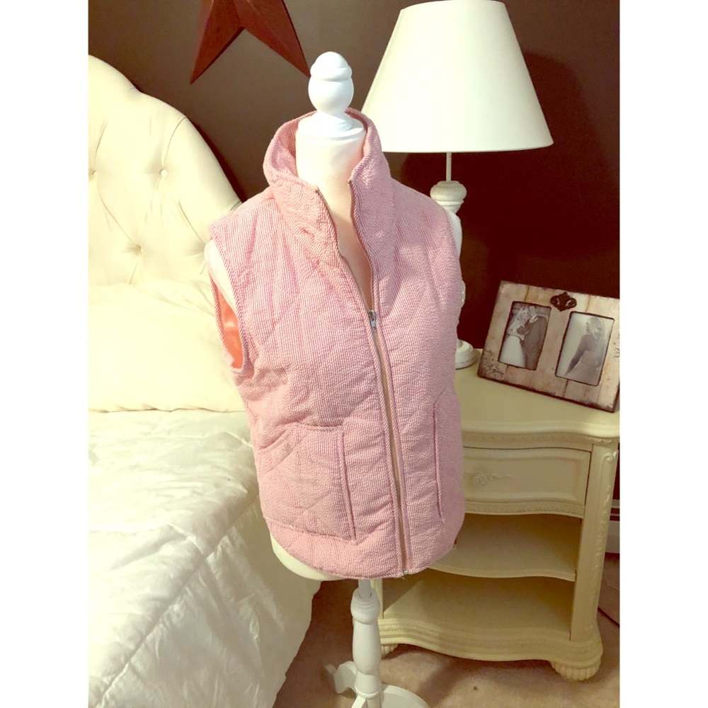 Pink pinstripe vest